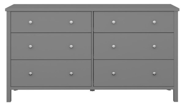 Tromso Grey 6 Drawer Wide Chest