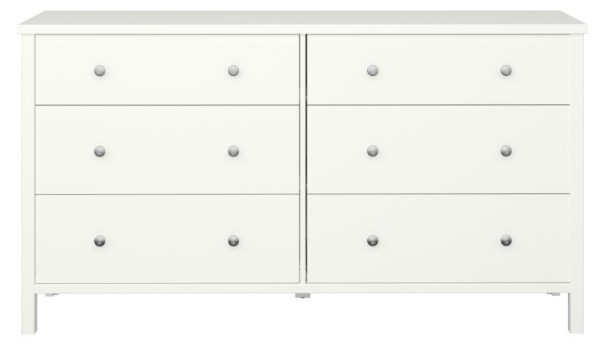 Tromso Off White 6 Drawer Wide Chest