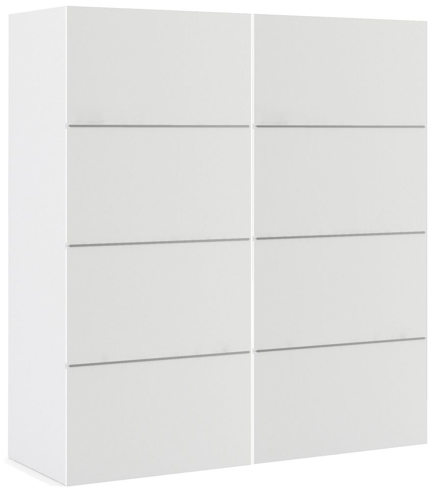 Verona 2 Door 2 Shelves Sliding Wardrobe W 180cm White