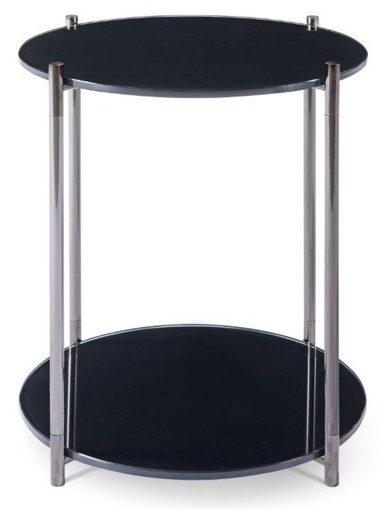 Gillmore Space Adriana Round Side Table With Shelf