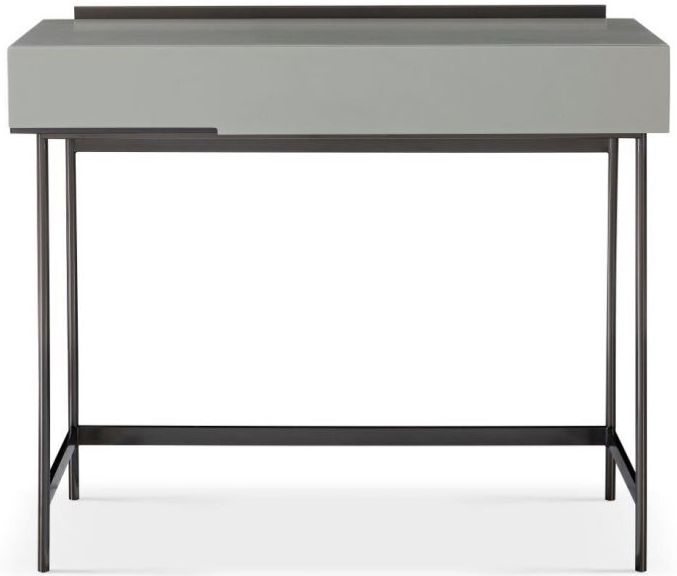 Gillmore Space Alberto Grey Matt Lacquer And Dark Chrome Dressing Table