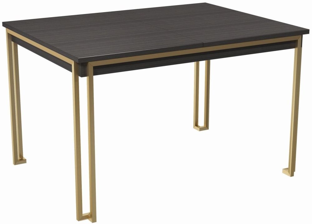 Gillmore Space Federico Wenge 120cm160cm Extending Dining Table With Brass Brushed Frame
