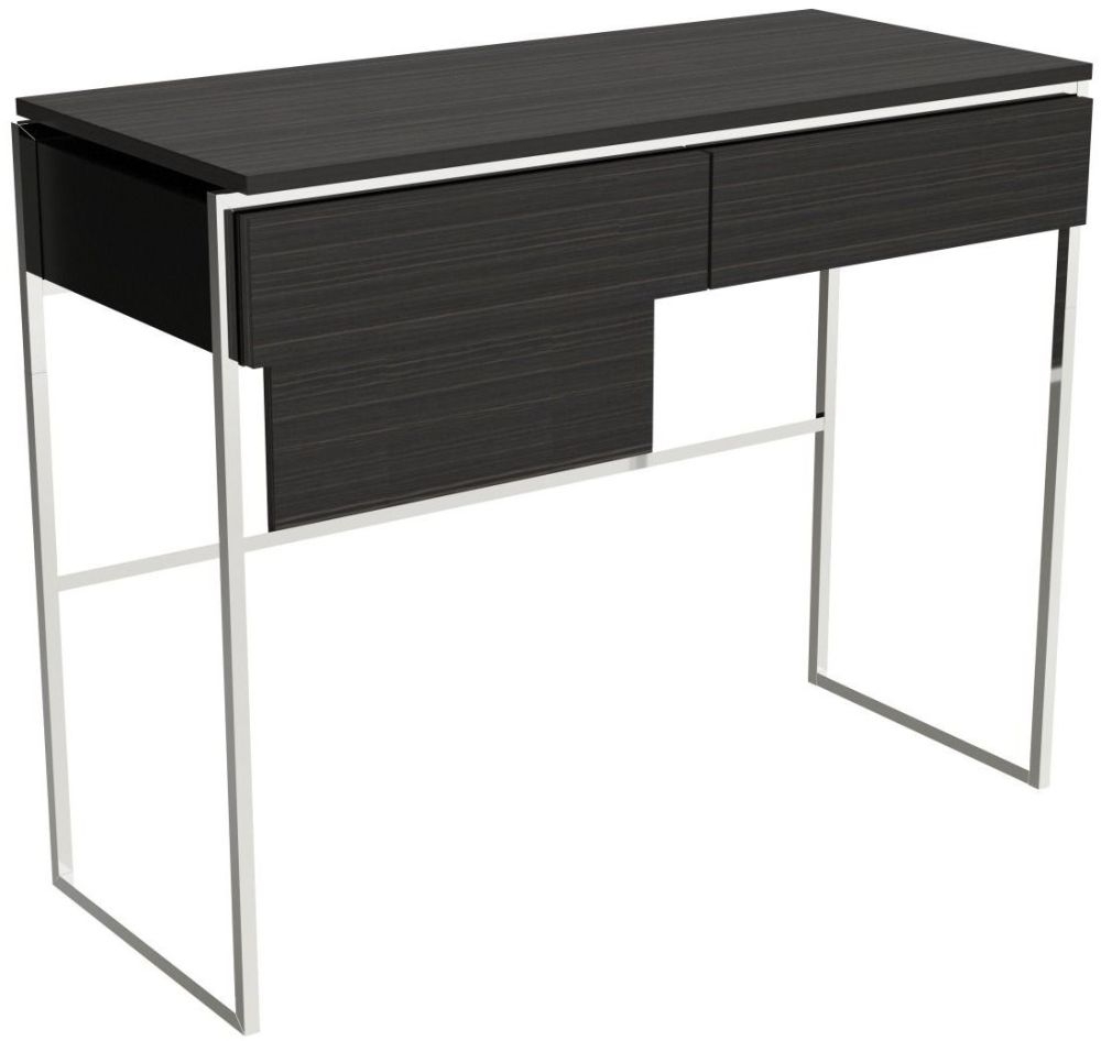 Gillmore Space Federico Wenge Dressing Table With Polished Chrome Frame