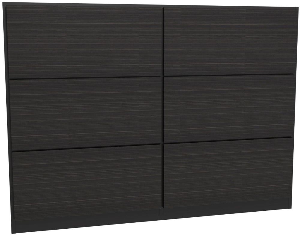 Gillmore Space Federico Wenge Headboard With Black Metal Frame