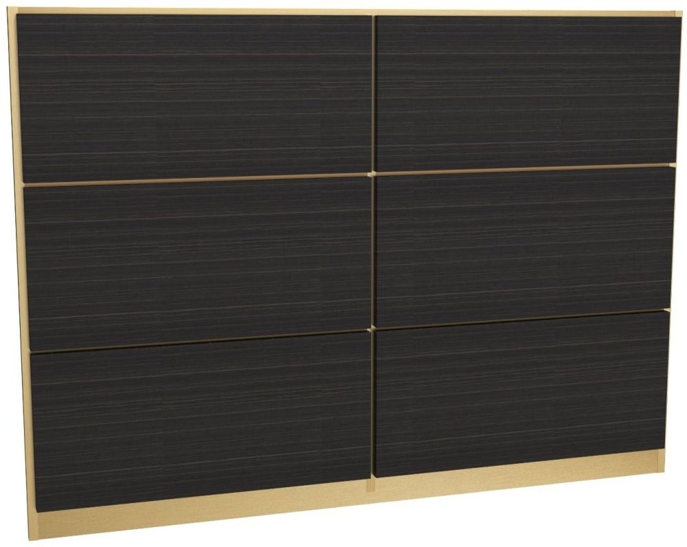Gillmore Space Federico Wenge Headboard With Brass Brushed Frame