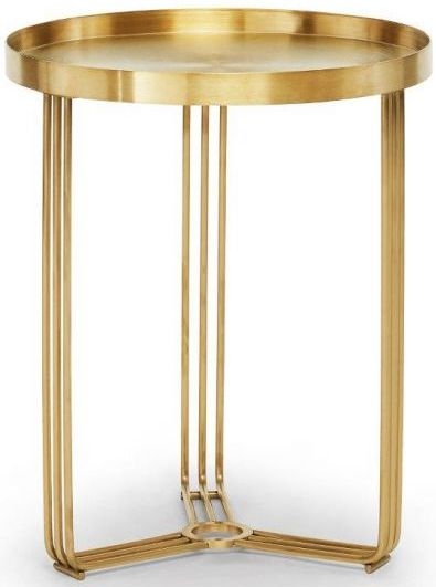 Gillmore Space Finn Brass Brushed Round Side Table