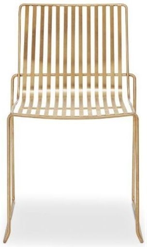 Gillmore Space Finn Brass Brushed Stacking Dining Chair Sold In Pairs