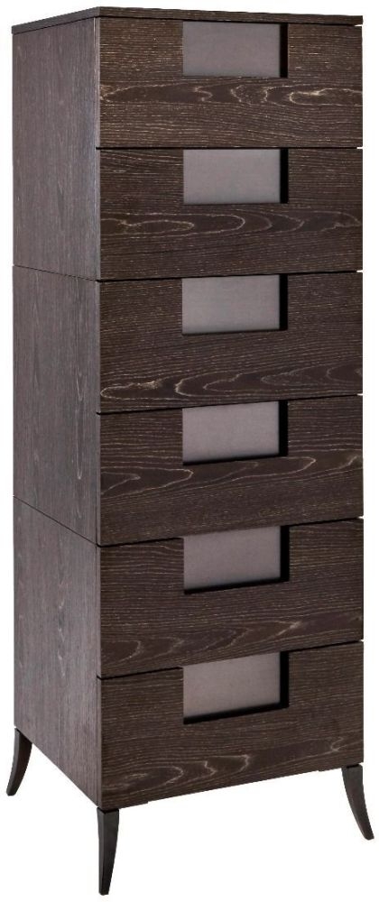 Gillmore Space Fitzroy Charcoal 6 Drawer Narrow Chest