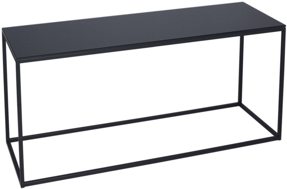 Gillmore Space Kensal Black Glass And Black Tv Stand