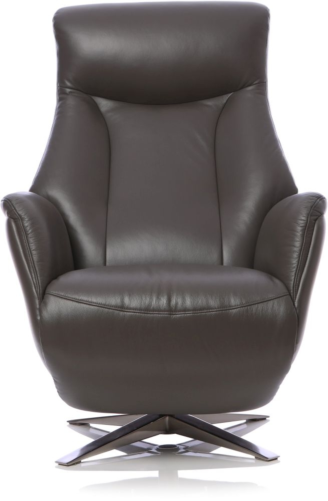 Gfa Houston Swivel Recliner Chair Iron Leather Match