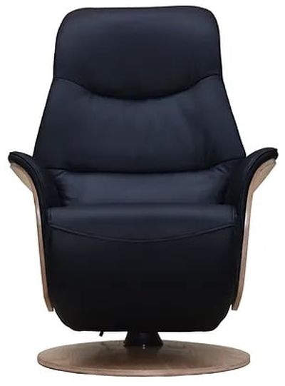 Gfa Lowa Battery Operated Swivel Recliner Chair Black Leather Match