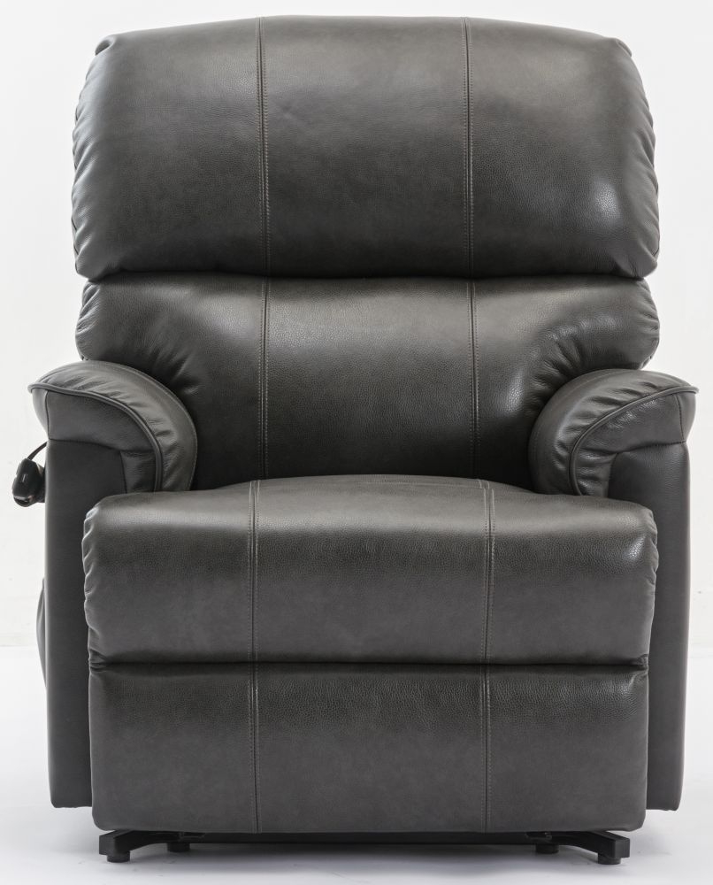 Gfa Toulouse Dual Motor Riser Recliner Chair Carbon Grey Leather Match