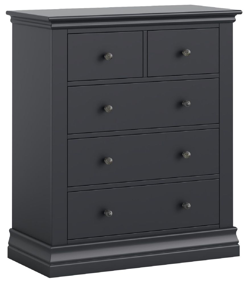 Bordeaux Charcoal Black Chest Of Drawers 2 3 Drawers