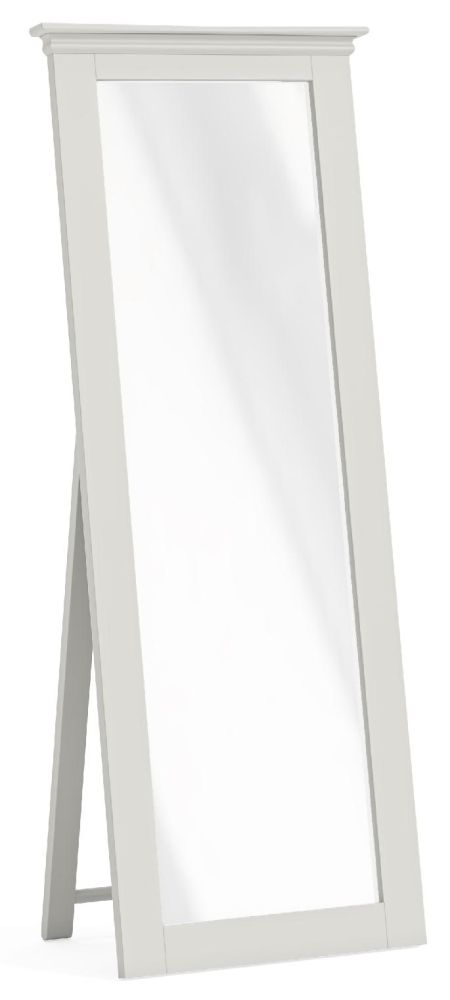 Bordeaux Cotton White Cheval Mirror