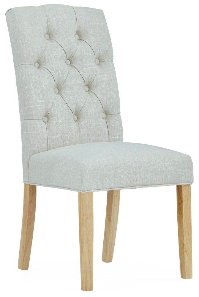 Burford Oak Natural Button Back Dining Chair Sold In Pairs