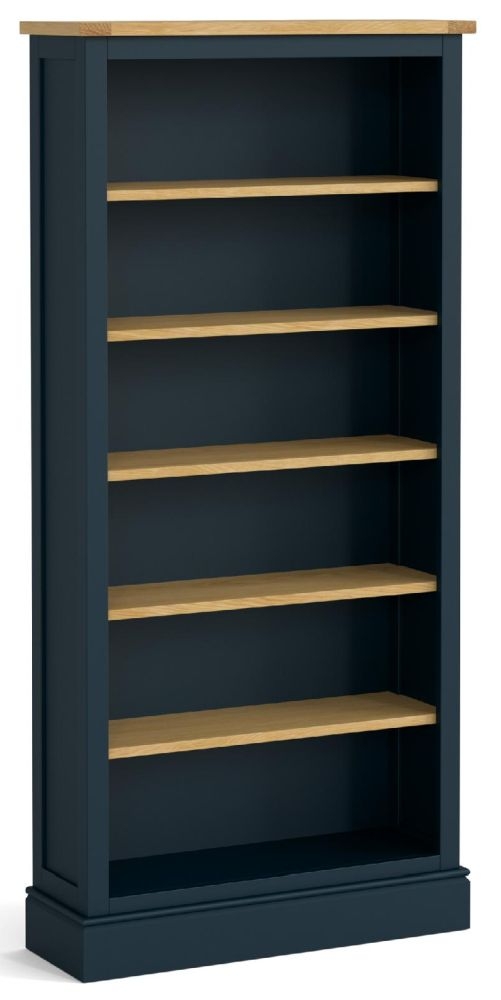 Chichester Blue Navy And Oak Large Bookcase