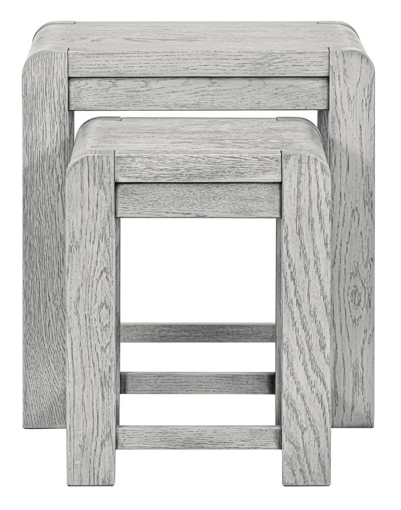 Amsterdam Grey Washed Oak Nest Of Table Clearance Fss14572