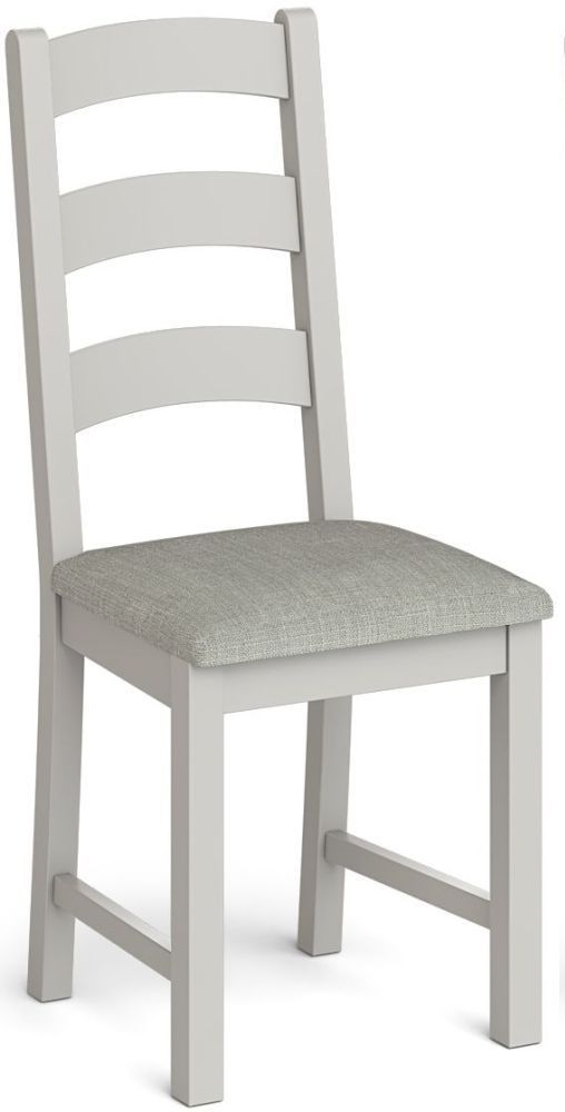 Guilford Grey Dining Chair Ladder Back With Padded Seat Sold In Pairs
