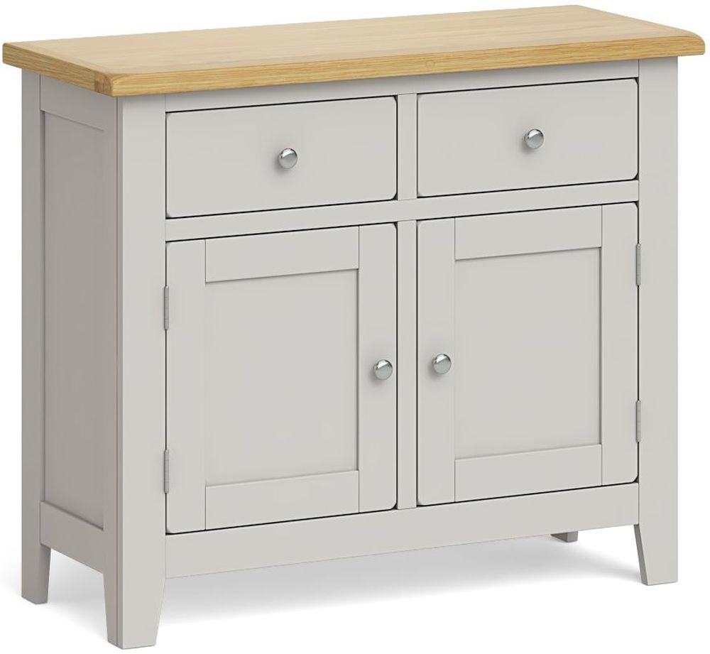 Guilford Grey And Oak Small Sideboard With 2 Doors 2 Drawers