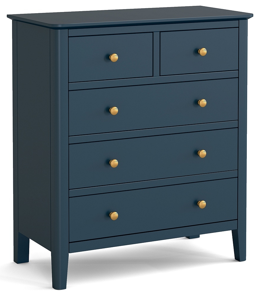 Harrogate Blue Wide Chest Of Drawer 2 3 Drawers