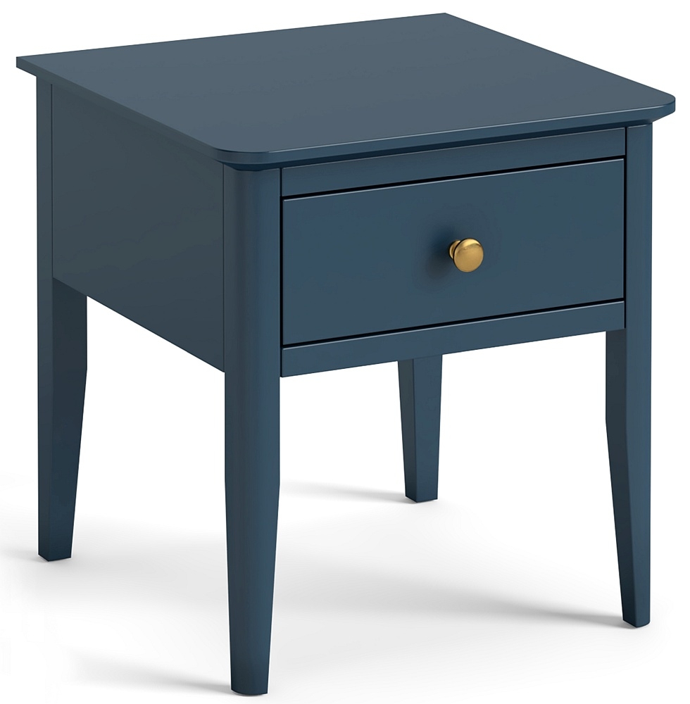 Harrogate Blue Lamp Table With 1 Drawer