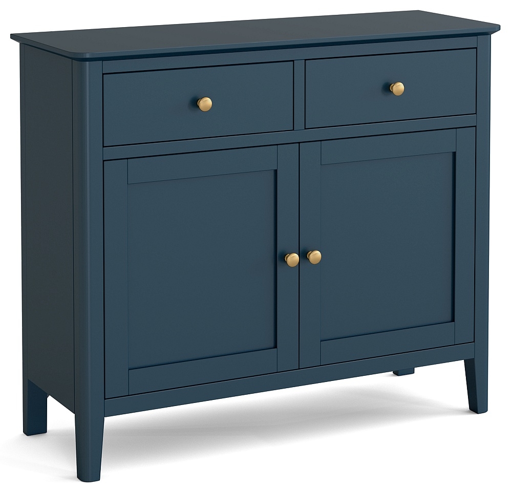 Harrogate Blue Small Sideboard With 2 Doors 2 Drawers