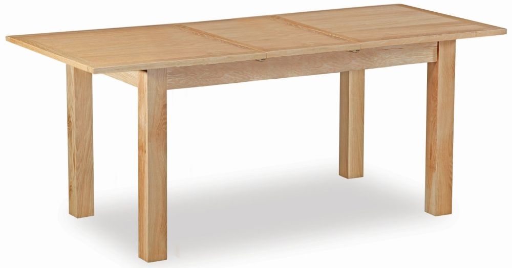 New Trinity Natural Oak Dining Table 120cm165cm Seats 4 To 6 Diners Rectangular Extending Top