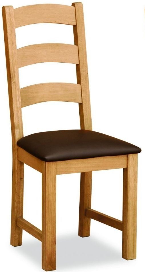 Salisbury Lite Natural Oak Dining Chair Ladder Back Sold In Pairs