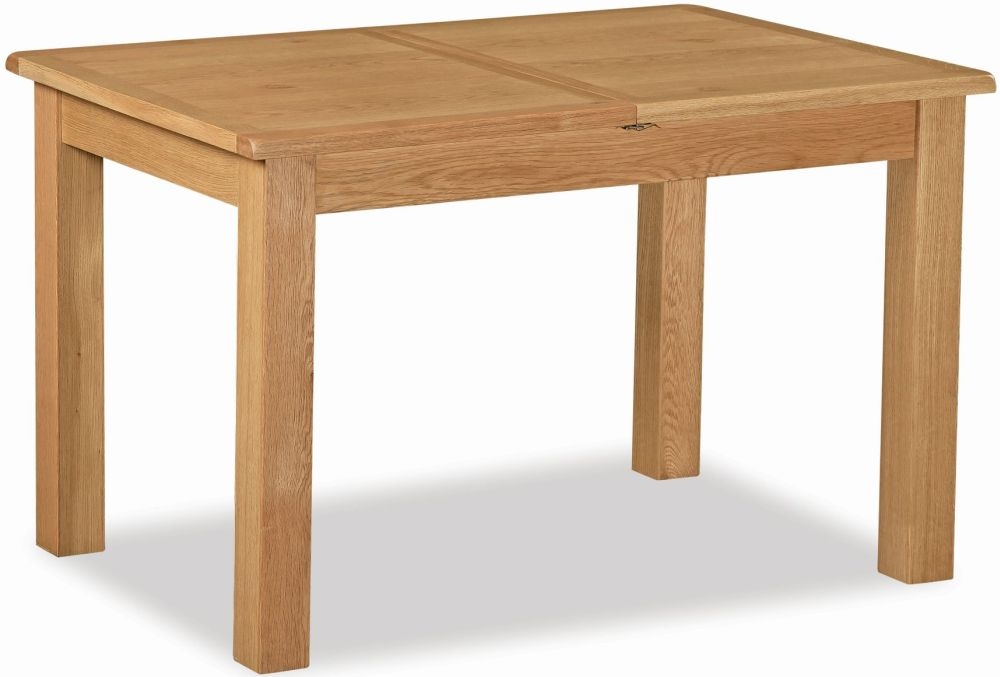 Salisbury Lite Natural Oak Dining Table 120cm165cm Rectangular Extending Top Seats 4 To 6 Diners