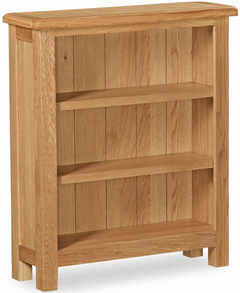 Salisbury Lite Natural Oak Low Bookcase With 2 Shelves