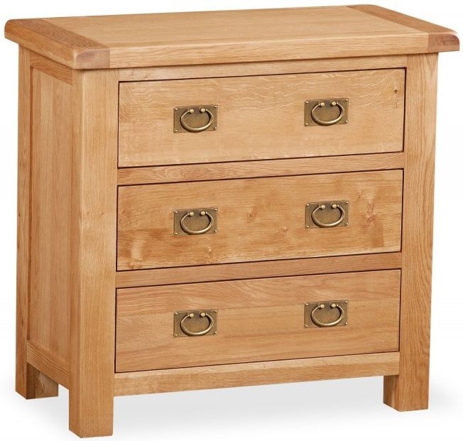 Salisbury Natural Oak Chest Of Drawers With 3 Drawers