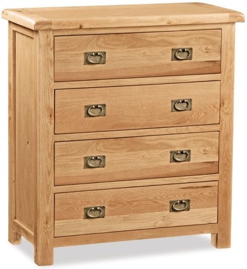 Salisbury Natural Oak Chest Of Drawers With 4 Drawers