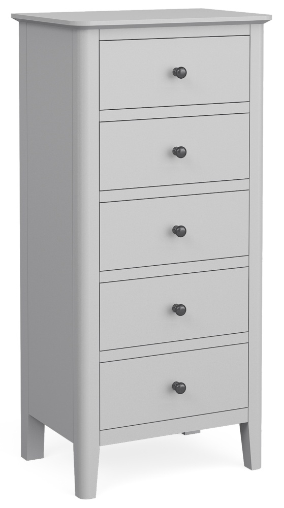 Stowe Silver Grey Tallboy Chest With 5 Drawers