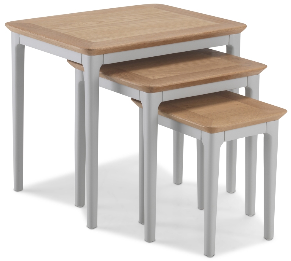Almstead Grey And Oak Top Nest Of Tables Set Of 3