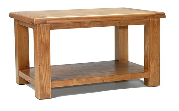 Arles Oak Coffee Table With Bottom Shelf