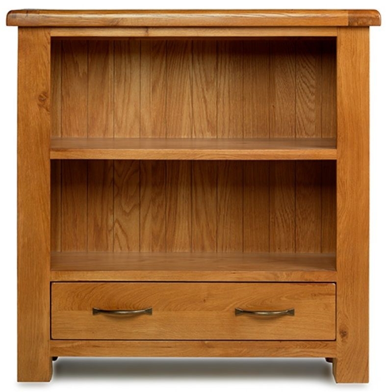 Arles Oak Low Bookcase 90cm H