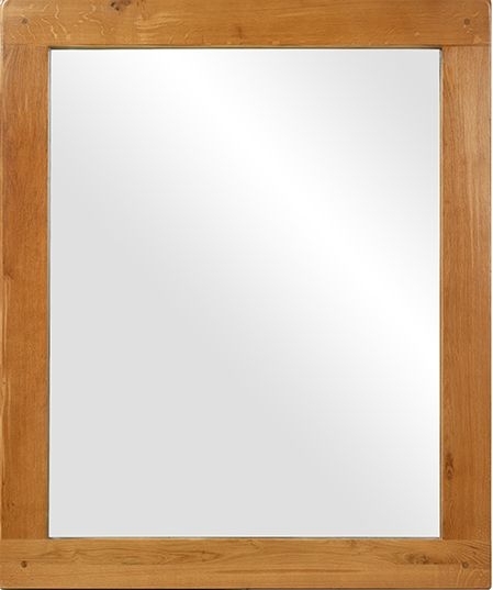 Arles Oak Rectangular Wall Mirror 120cm X 100cm