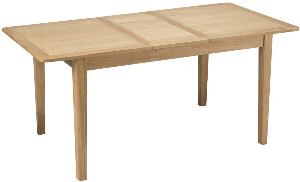 Asby Scandinavian Style Oak Dining Table 140cm To 180cm Extending Rectangular Top Seats 4 To 8 Diners