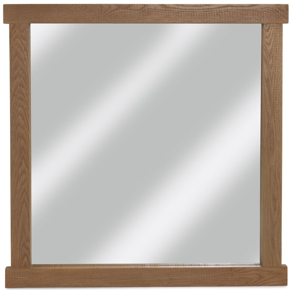 Bourg Rough Sawn Oak Rectangular Mirror 100cm X 75cm