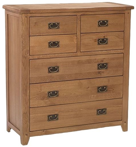 Cherington Rustic Oak Chest 4 3 Drawers