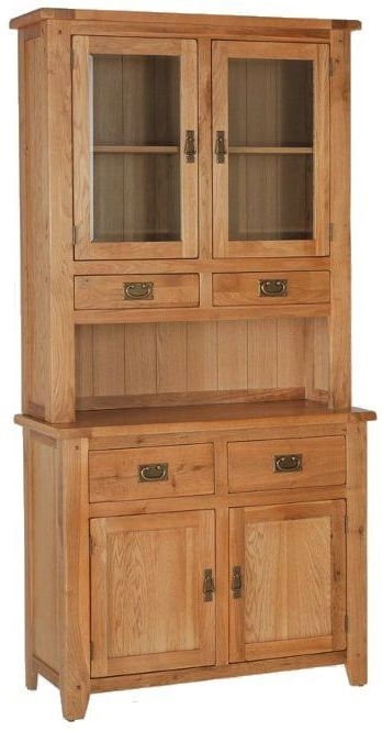 Cherington Rustic Oak Display Cabinet