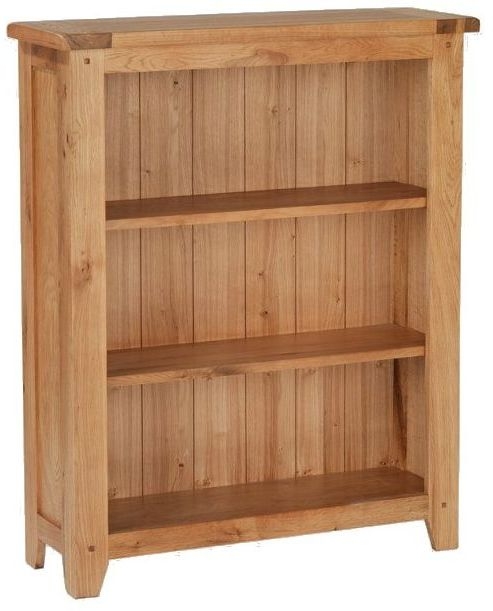 Cherington Rustic Oak Low Bookcase