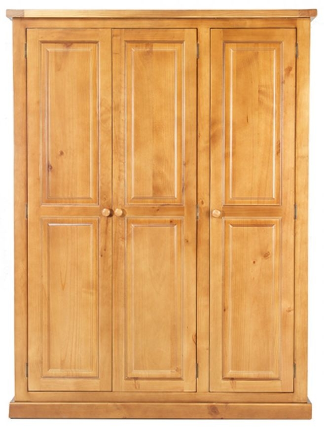 Churchill Waxed Pine Triple Wardrobe 3 Doors