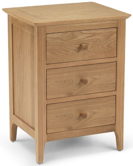 Cornett Shaker Style Oak Bedside Cabinet 3 Drawers