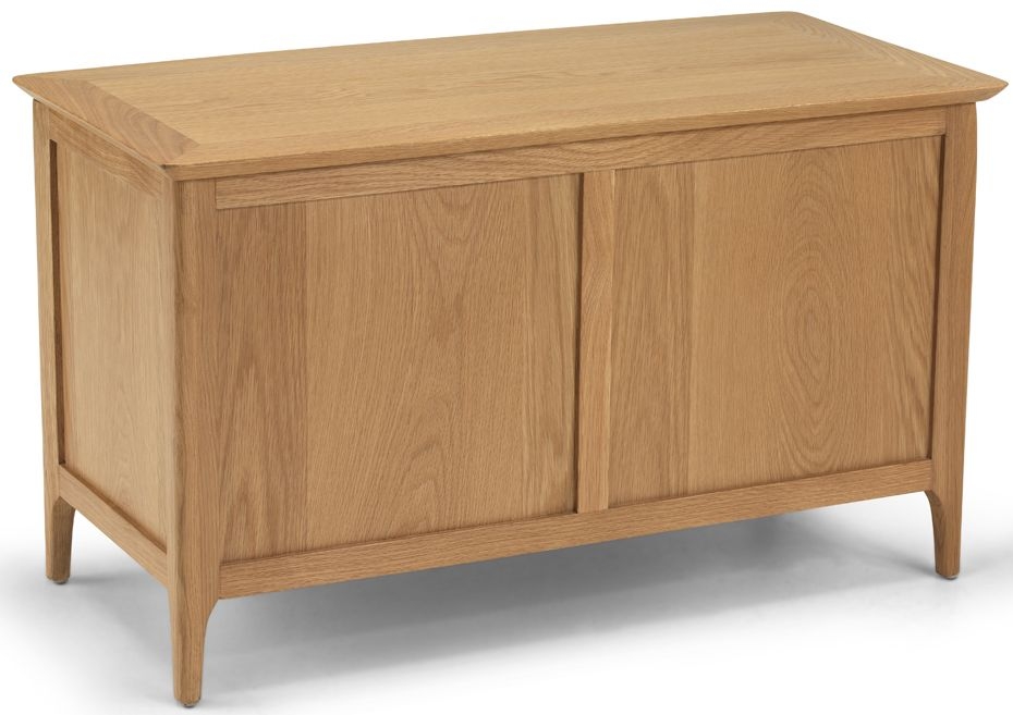 Cornett Shaker Style Oak Ottoman Storage Box For Blanket Storage In Bedroom