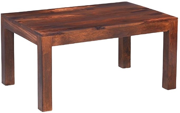 Cube Honey Lacquered Sheesham Large Coffee Table
