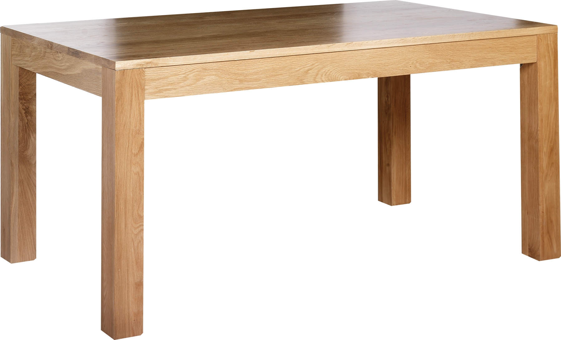 Cube Light Oak Dining Table 160cm Rectangular Top Seats 6 Diners