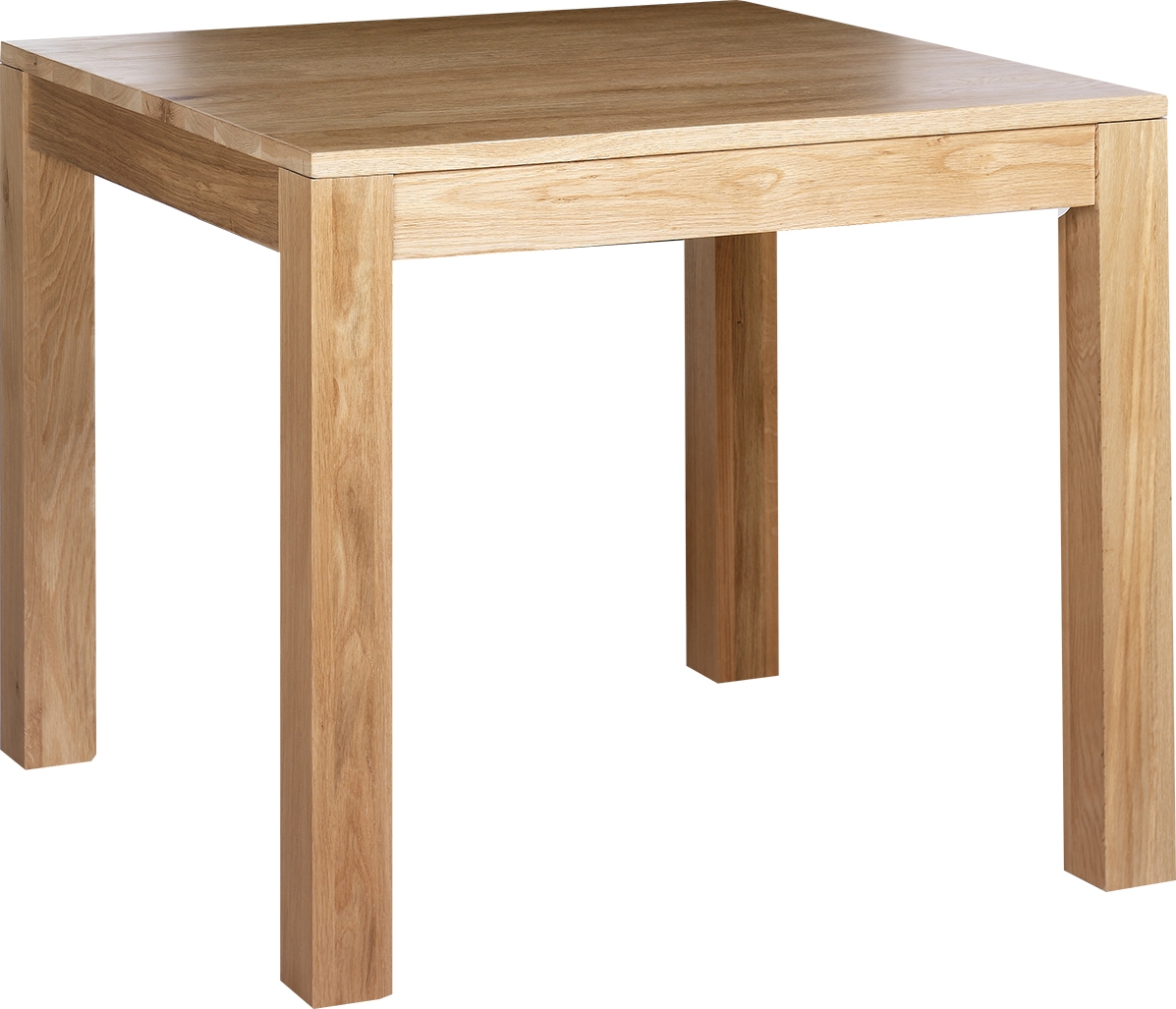 Cube Light Oak Dining Table 90cm Square Top Seats 4 Diners