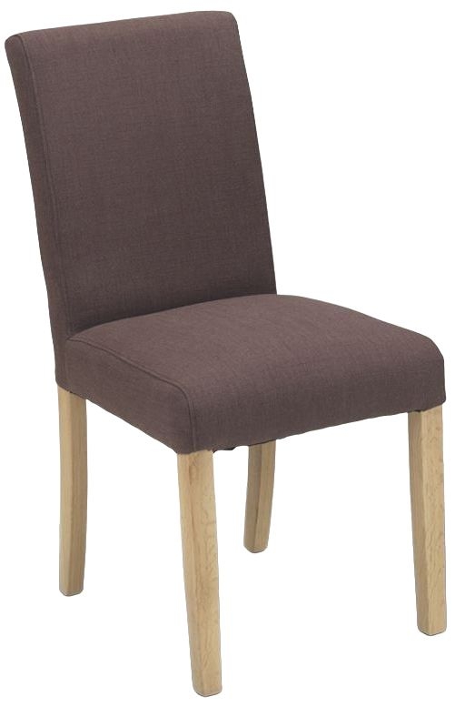 Elida Brown Linen Fabric Dining Chair Sold In Pairs