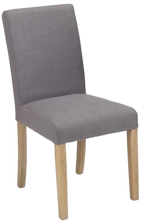Elida Grey Linen Fabric Dining Chair Sold In Pairs